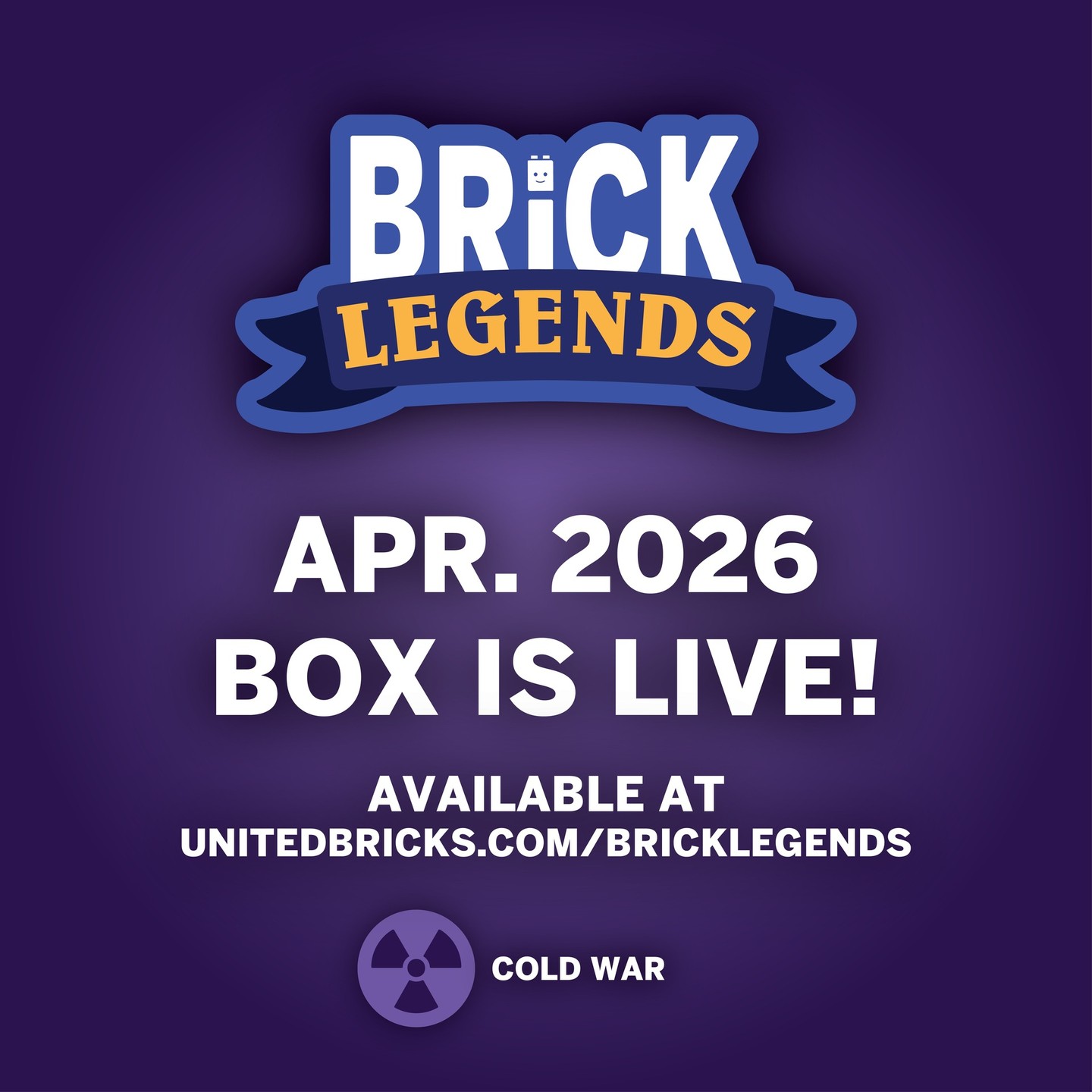 🚨 April 2026 Brick Legends Box is LIVE! 🚨
Brick Legends subscription options are now open! 🎉
Whether you want to try the Apr. 2026 Box or commit to more Brick Legends Boxes, head over to United Bricks TODAY and start your Brick Legends journey your way.
⏰ The April 2026 Box is available only until 15th April 2026 at 12pm (BST). Subscriptions purchased after this date will not include the April 2026 Box.
📦 April 2026 Boxes will start shipping from 20th April 2026 onwards.
-
#BrickLegends #UnitedBricks #ColdWar #CollectorsBox #ForCollectors #Minifigures #ColdWarMinifigure #AFOL #MinifigDrop