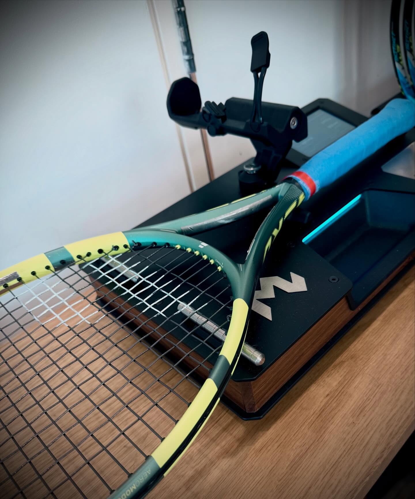 Prepping some test specs for some on court work with @johannus.monday later today #tennis #atp #london #custom #racketspec