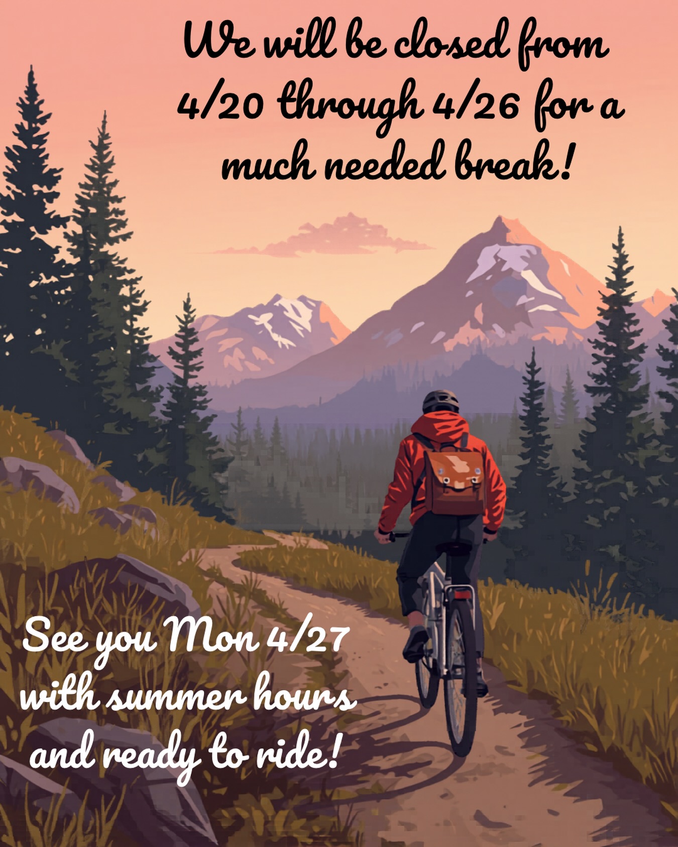 HEADS UP!! Make sure to plan accordingly!!