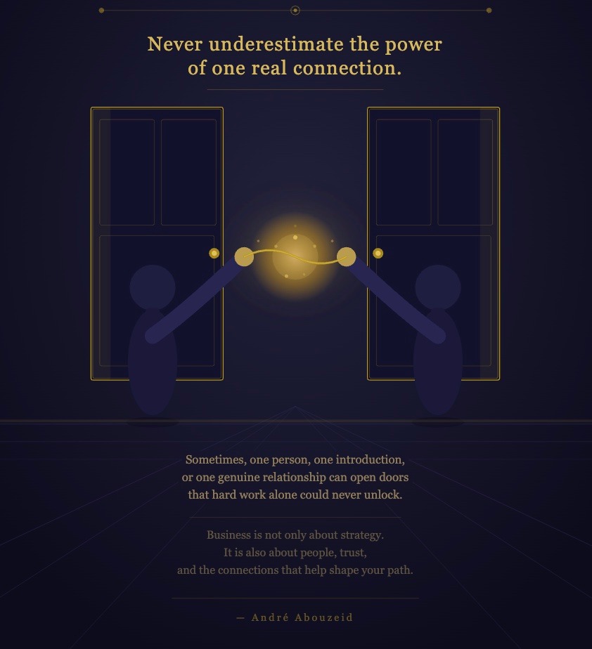 Hard work is essential, but it’s not the only key to success.
Never underestimate the power of one real connection. Sometimes, a single introduction or one genuine relationship can open doors that grinding alone simply could never unlock.
Business isn't just about strategy, funnels, or scaling. It is fundamentally about:
🤝 People
🛡️ Trust
🌉 The connections that help shape your path
Find more tips here: www.andresuccess.com
#Networking #BusinessGrowth #RelationshipsMatter #CareerJourney #Leadership