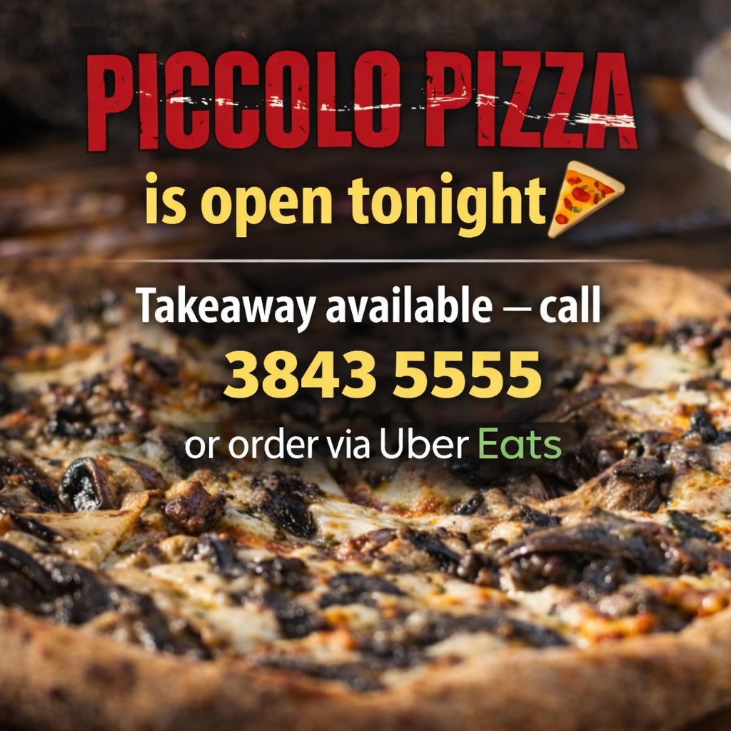 Piccolo Pizza is open tonight 🍕
Takeaway available — call 3843 5555 or order via Uber Eats.
Open Easter Saturday & Sunday 🐣
#PiccoloPizza #BrisbaneEats #CampHill #BrisbaneFood #PizzaLovers TakeawayBrisbane UberEatsAU SupportLocalBrisbane EatLocal BrisbaneTakeaway PizzaNight FoodieBrisbane BNEats BrisbaneDining OpenTonight