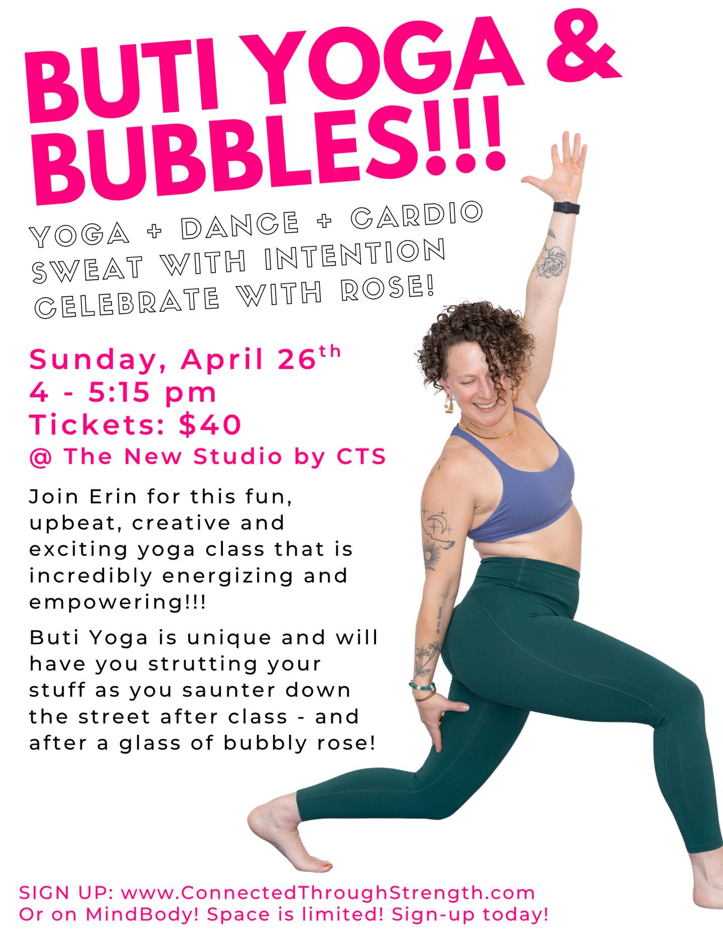 NEW EVENT!!🔥🔥🔥 Buti Yoga is all about having fun, feeling Empowered, connecting to your inner strength and feeling inspired by music and community!! 💃🏻💃🏻Buti Yoga is upbeat, challenging and totally unique! Andddd it's one of Erin's favorite classes to teach so we hope you'll join her on 4/26 at 4 pm!! Sign up now!! 🤩👏🏼
Space is limited, tickets are nonrefundable! @ 5 Savin Hill Ave Dorchester - the New Studio by CTS!
#Bostonyoga
