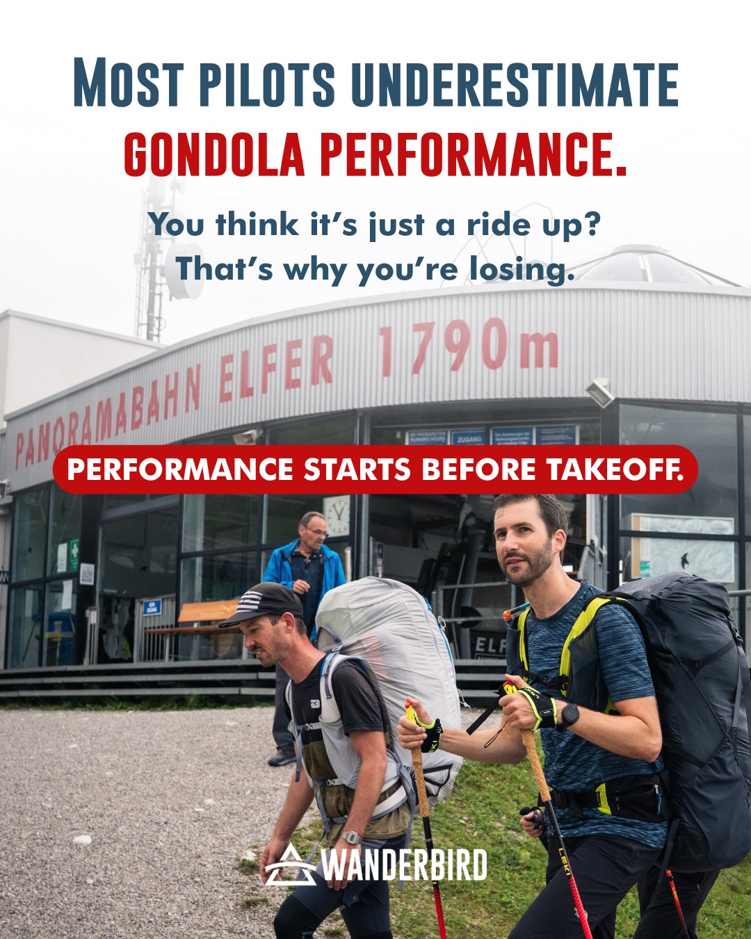 NEW IN 2026: Gondola Ranking at all WANDERBIRD Trophies
We not only love taking the gondola, we also believe that it is a major part of the hike&fly experience. Many pilots underestimate the effect of serious gondola training which leads to poor gondola performance.
That’s why we also introduce the Gondola Strategy Coaching. Because the difference is made on the way up.
Register now and dominate the Gondola Ranking.
Registration is possible from April 1st on www.wanderbird.io
#wanderbird #hikeandfly #findyourpath