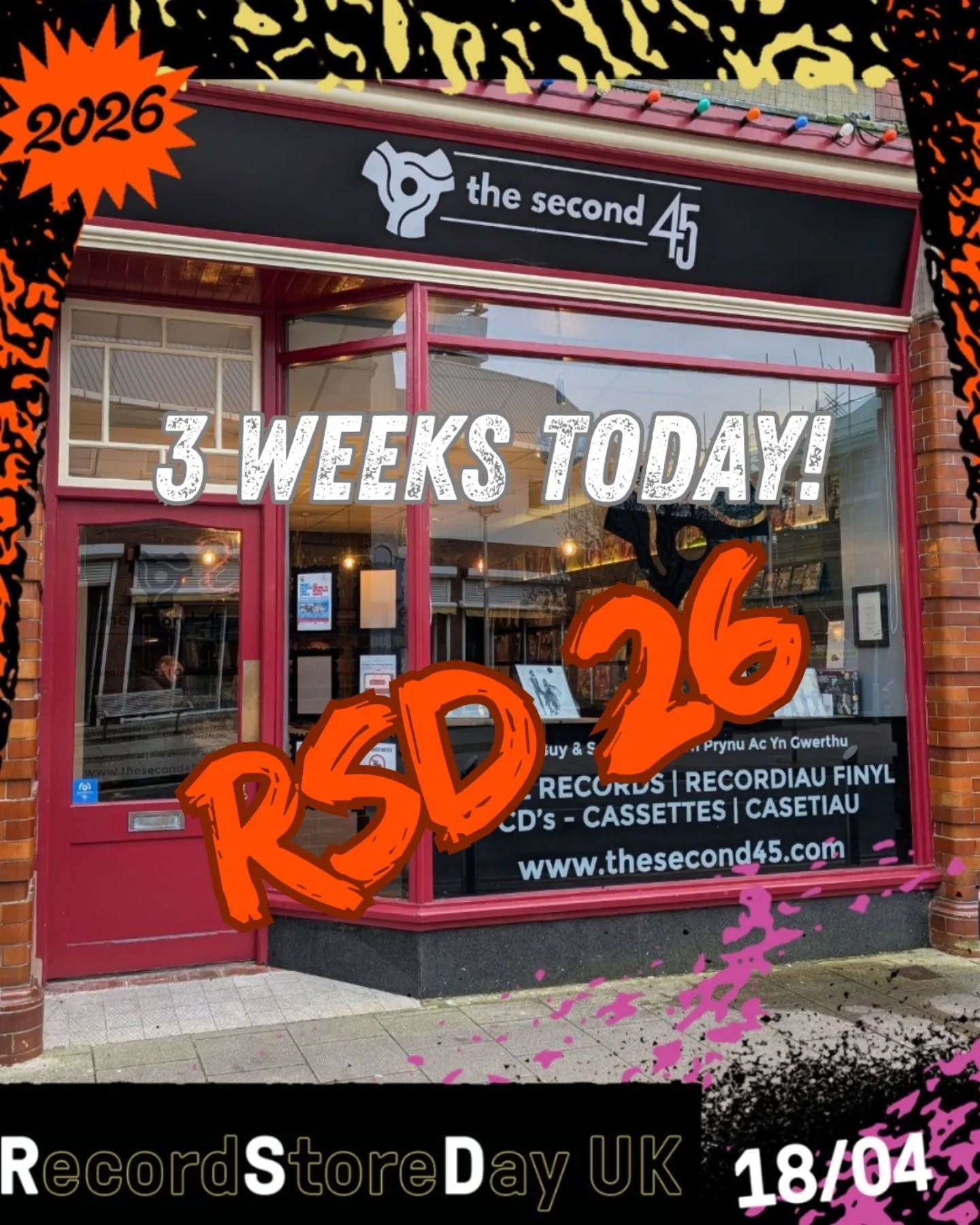 3 week today!
Who's getting excited? 😁
#thesecond45 #llanellirecordstore #rsd26