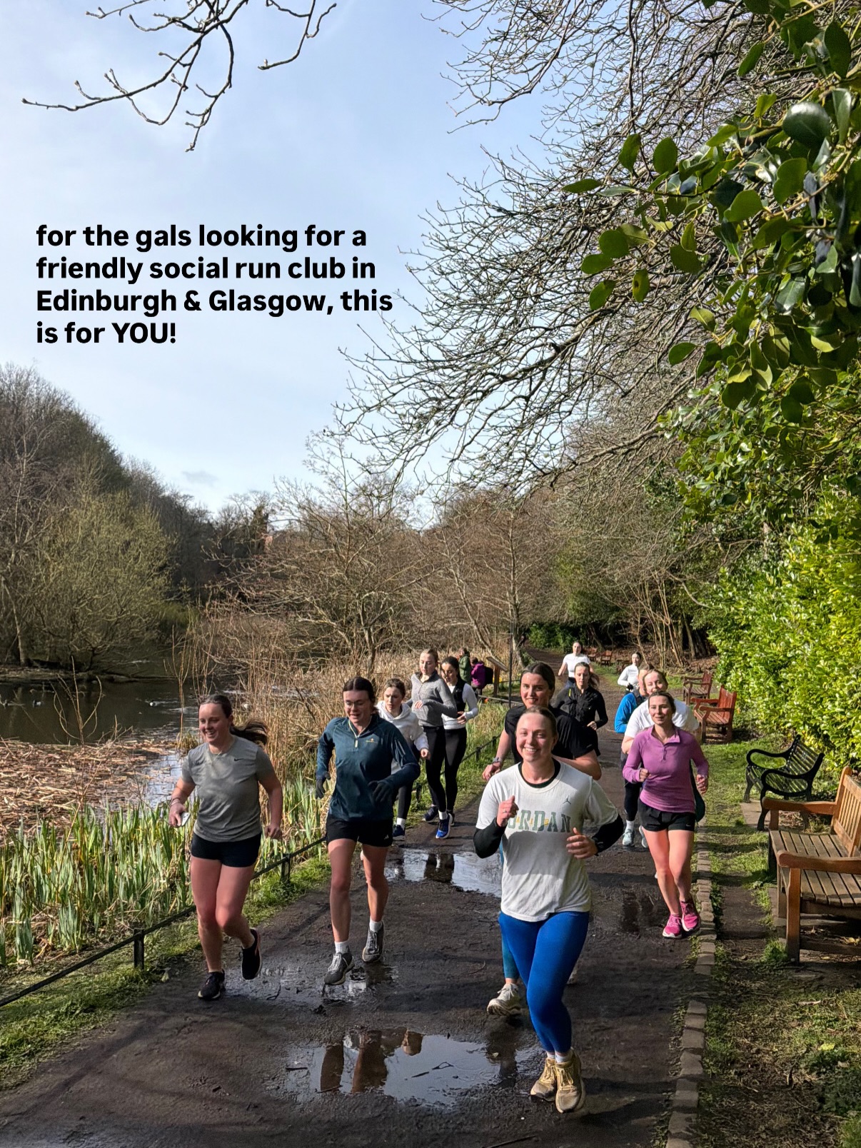 Fancy joining our social run club in Edinburgh or Glasgow?? We run at a social pace and always have a tail runner so you’re never left behind 🩷
Glasgow:
Wednesday 6:30pm 5k group
Saturday 9:30am 5k group
📍 Meet at Kelvin Pocket Cafe
Edinburgh:
Wednesday 7pm 5k group
Saturday 9:30am 5k & walk/jog group
📍 Meet at Bruntsfield Links Playground
You can join our WhatsApp chat via the link in bio for any run club updates ✨