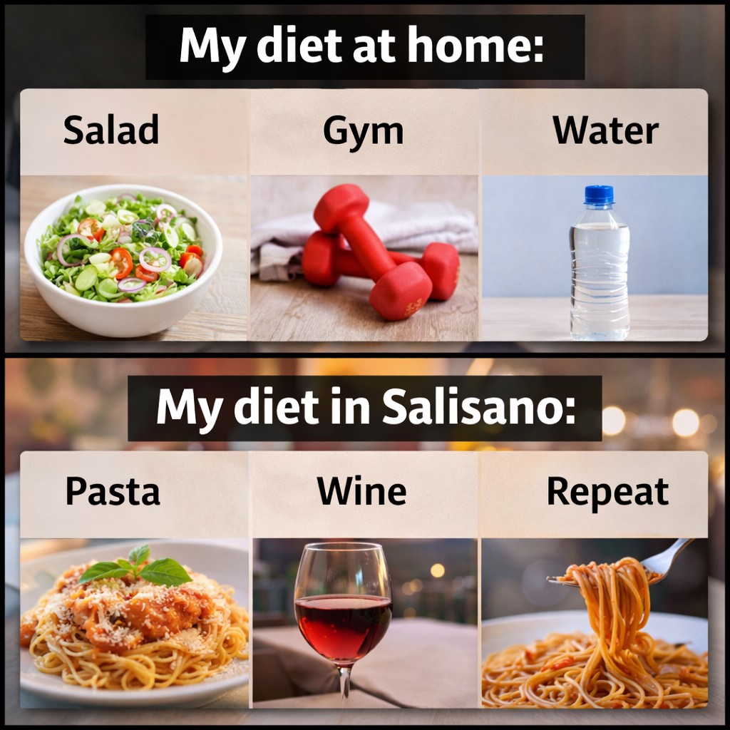 My diet at home: Trying.
My diet in Salisano: Living.
Because somehow… pasta tastes better, wine pours easier, and “one more” becomes the plan.
Italy isn’t about discipline. It’s about enjoyment.
https://www.luxuryworldstay.com
#LuxuryWorldStay #ItalianLife #Salisano #EatLikeALocal #WineNot #SlowTravel #ItalyUnfiltered
