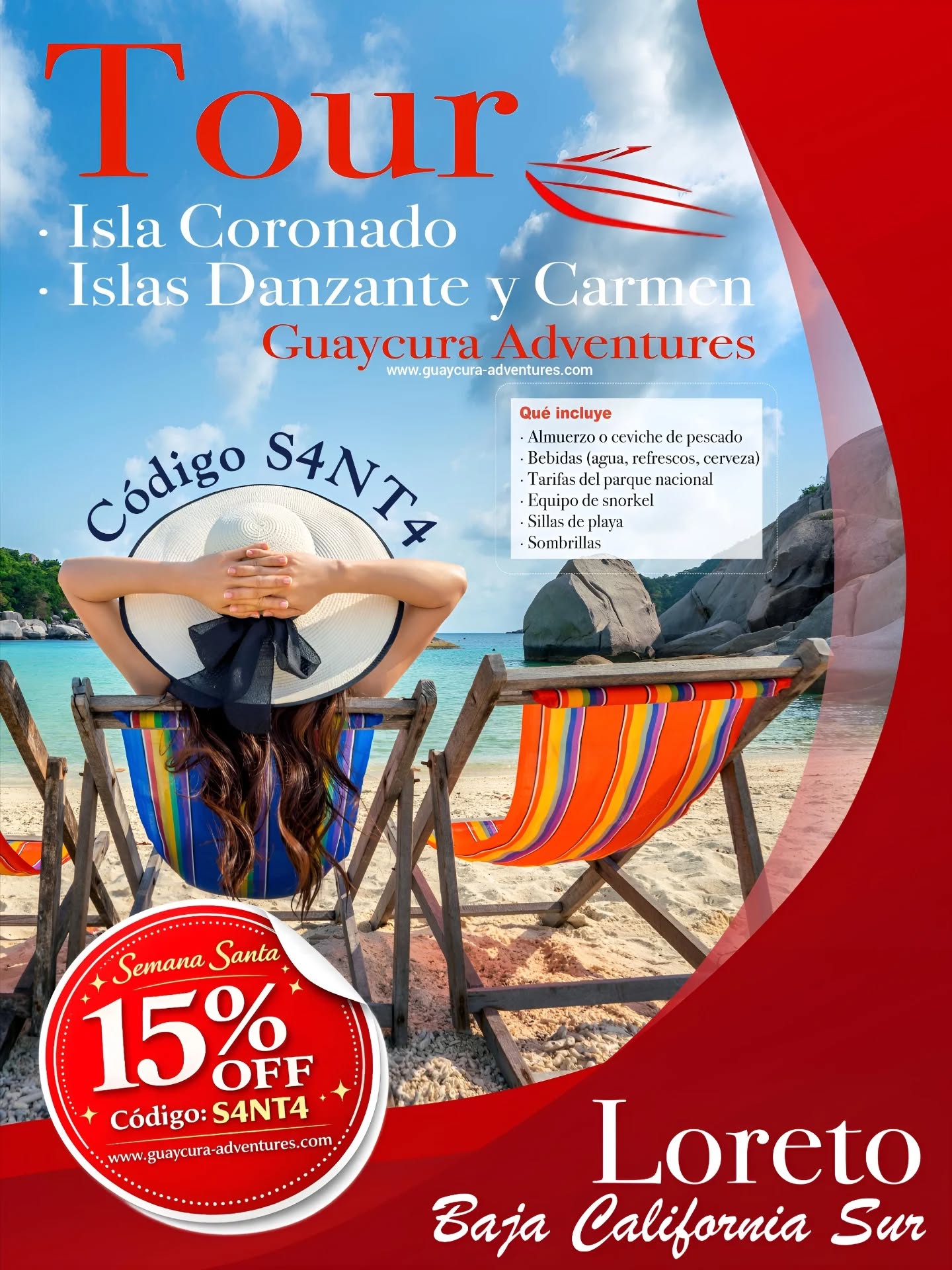 🔥 15% DE DESCUENTO EXCLUSIVO 🔥
Usa el código: S4NT4
👉 Reserva directo en:
🌐 www.guaycura-adventures.com
🌊 Vive Loreto como nunca antes
Descubre el impresionante Mar de Cortés y sumérgete en una experiencia única entre aguas cristalinas, playas vírgenes y paisajes que parecen de otro mundo.
🏝️ Explora islas paradisíacas
🐬 Conecta con la naturaleza y fauna marina
🎣 Disfruta pesca deportiva en uno de los mejores destinos de México
🚤 Vive una experiencia privada, exclusiva y totalmente inolvidable
⚡ Cupos limitados – asegura tu lugar hoy mismo
✨ No es solo un tour… es la experiencia que te vas a llevar de Baja California Sur
📲 Reserva ahora: 613 124 4158
#LoretoBCS #BajaCaliforniaSur #MarDeCortes #ToursLoreto #ExperienciasUnicas ViajaMexico VacacionesMexico AventuraEnElMar IslasLoreto TravelMexico 🌊🔥