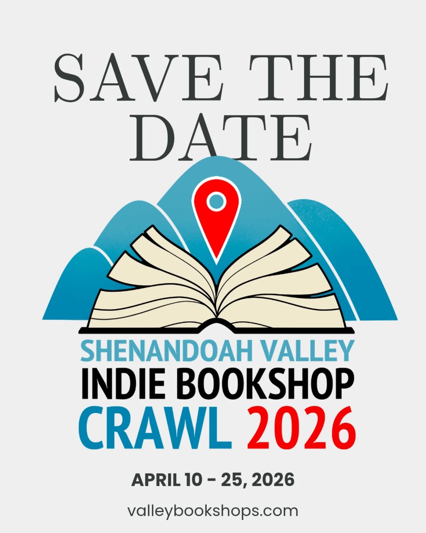 Save the date 📅
The inaugural Shenandoah Valley Bookshop Crawl starts next week!
For two weeks, shop your bookloving hearts out and enter to win prizes from participating independent bookstores, and enter for a chance to win our grand prize!
Tour the Shenandoah Valley from Buena Vista all the way up to Winchester (with stops in Waynesboro, Crozet, Staunton, Harrisonburg & Woodstock)!
Find all information at Valleybookshops.com 👉 we'll be adding more information and details over the next week (please bear with us).
Clear your schedule and come shop books!
#valleybookshopcrawl #valleybookshops #indiebookstoreday #globalbookcrawl #readmorebooks