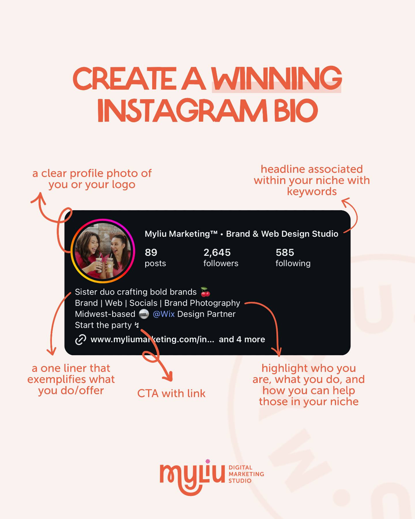 Your Instagram bio is doing more work than you think š
Itās not just a cute intro⦠itās your first impression, your positioning, and your mini sales pitch all in one.
If someone lands on your page and still has to guess what you do or who you help⦠theyāre not sticking around.
A strong bio should:
ā clearly say what you do
ā call out who you serve
ā use keywords so you can actually be found
ā and give them a reason to click your link
Think of it less like a bio⦠and more like a āstay here, youāre in the right placeā moment š¤
If your current one is giving āI know I need to fix this but my brain is mushā energy⦠youāre not alone š
But also⦠it might be time for a little refresh
Need help? You know where to find us š
#myliumarketing #iowasmallbusiness #smallbusinessmarketing