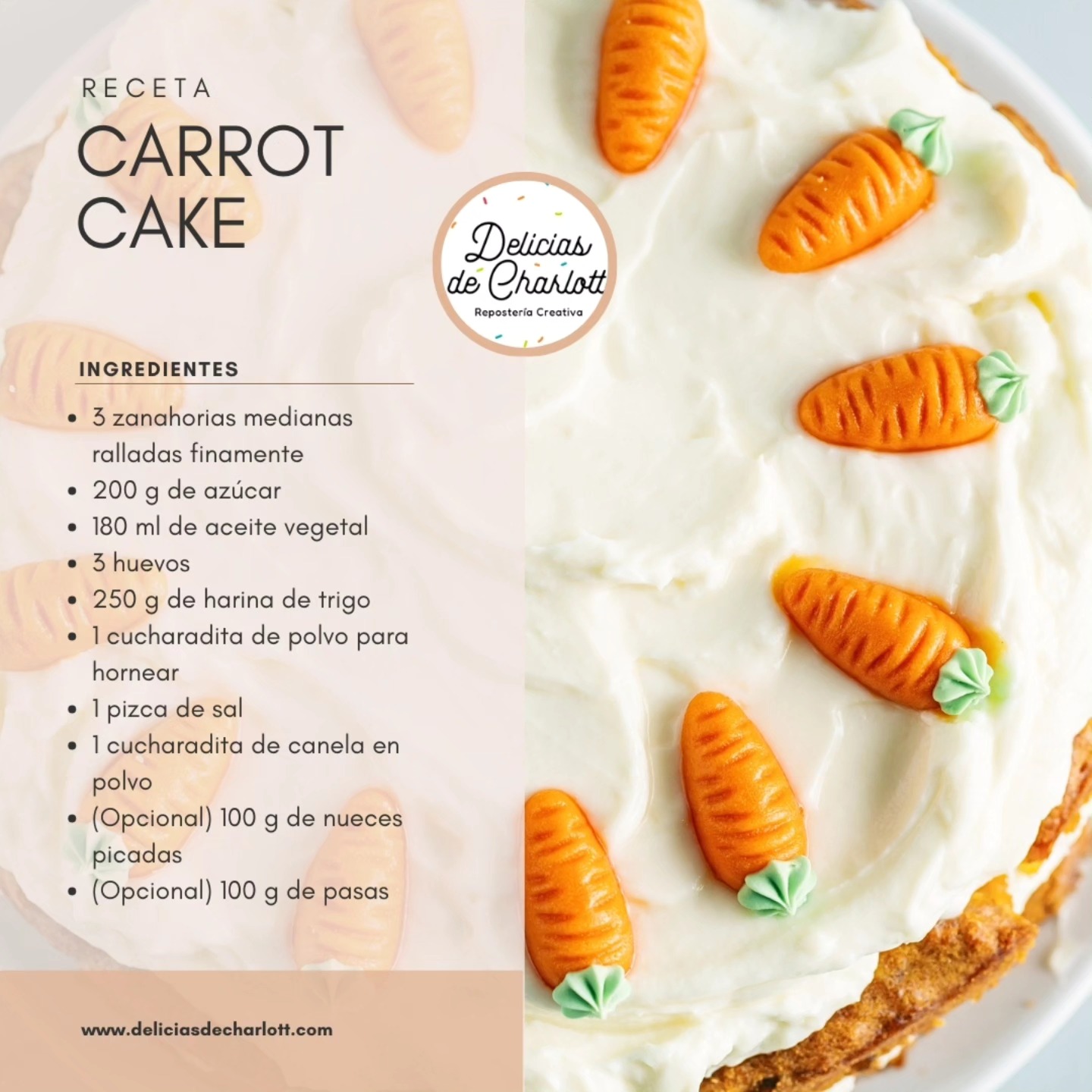 🍂 ¡El otoño está aquí y con él, los sabores que nos reconfortan! 🍁 ¿Qué mejor que una deliciosa Carrot Cake para celebrar esta temporada? 🥕🌰
Con su mezcla de zanahoria, especias y un frosting cremoso de queso, es la tarta perfecta para acompañar el fresquito (o no tan fresquito aquí en canarias 🌞) otoñal. 🎃✨
Descubre nuestra receta en el blog y sorprende a todos con este clásico irresistible. ¡Ideal para cualquier ocasión! 🎂🍃
deliciasdecharlott.com/blog
#CarrotCake #TartaDeZanahoria #Otoño #ReposteríaCasera #ReposteríaCreativa #DeliciasDeCharlott