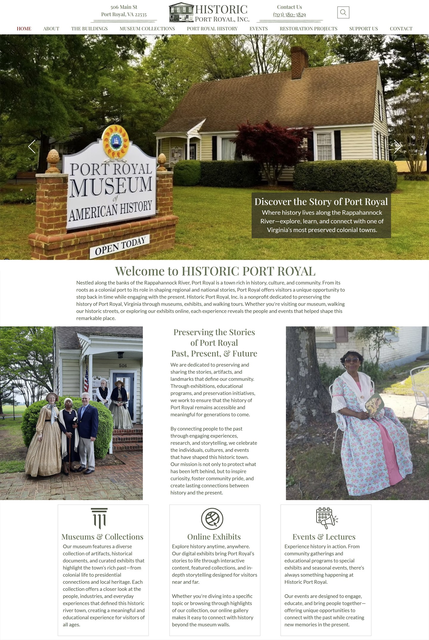 I am proud to announce the launch of the newly redesigned Historic Port Royal website.
Created in close collaboration with President Kerri Holland, the new site brings together the stories, museum collections, and historic buildings that define the Port Royal, Virginia community—all in one beautifully designed, easy-to-navigate experience.
From preserved landmarks and online exhibits to videos, documents, and upcoming events, the site reflects a shared vision to preserve and celebrate Port Royal’s rich heritage. It will also serve as a powerful tool to promote the preservation of historic landmarks, with new online donation tools and membership opportunities that make it easier than ever to support the mission.
Explore the new website: https://www.historicportroyal.org/
#HistoricPortRoyal #PortRoyalVA #petitetaway #Virginiahistory