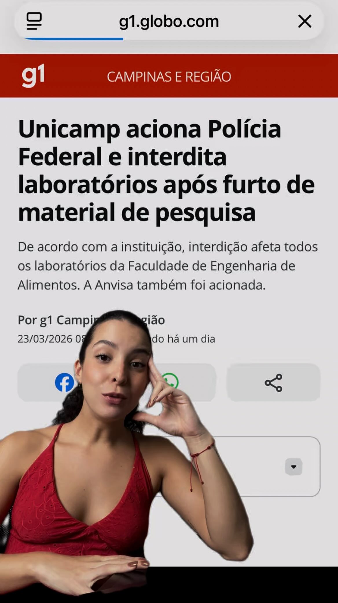 🚨 Roubo de vírus em laboratório: isso é coisa de filme… mas aconteceu de verdade.
O caso aconteceu na Universidade Estadual de Campinas e, ao que tudo indica, o vírus foi roubado no Instituto de Biologia e levado para a Faculdade de Engenharia de Alimentos.
Eu prefiro acreditar que é uma questão de ego do que alguma tentativa de contaminação.
