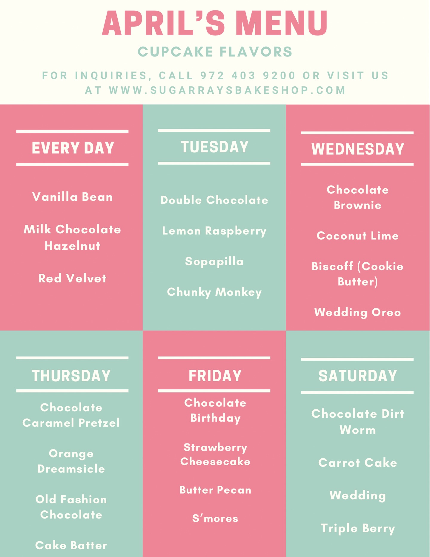 April is here! And we have some great and delicious new flavors.