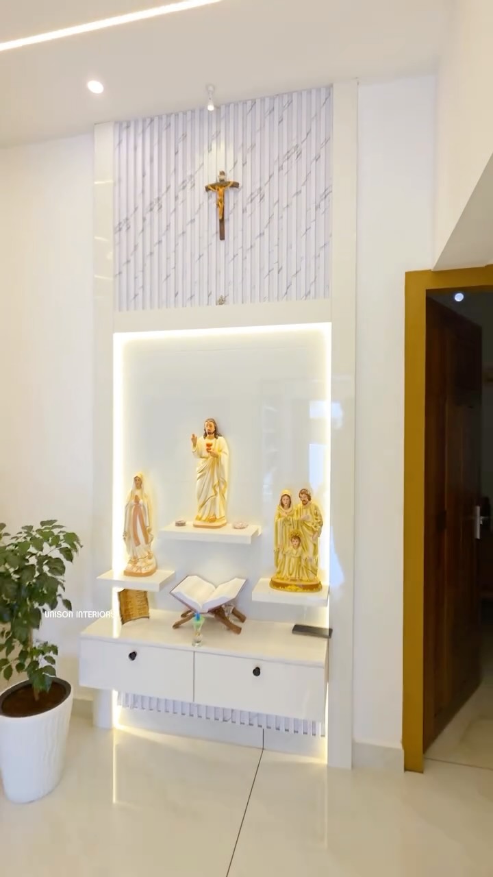 Prayer unit 🏠✝️ #interiordesign #unisoninteriors #keralahomes #prayerunit #design #interiorphotography #modular #modularhome #keraladesigners #keralainteriordesign