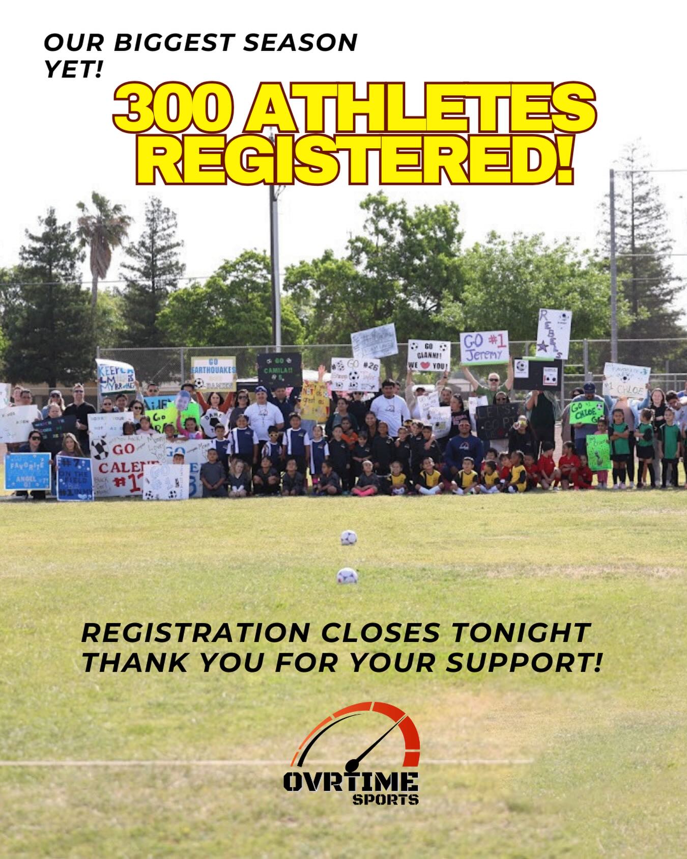 🎉 300+ Athletes Registered! Our Biggest Season Yet 🙌