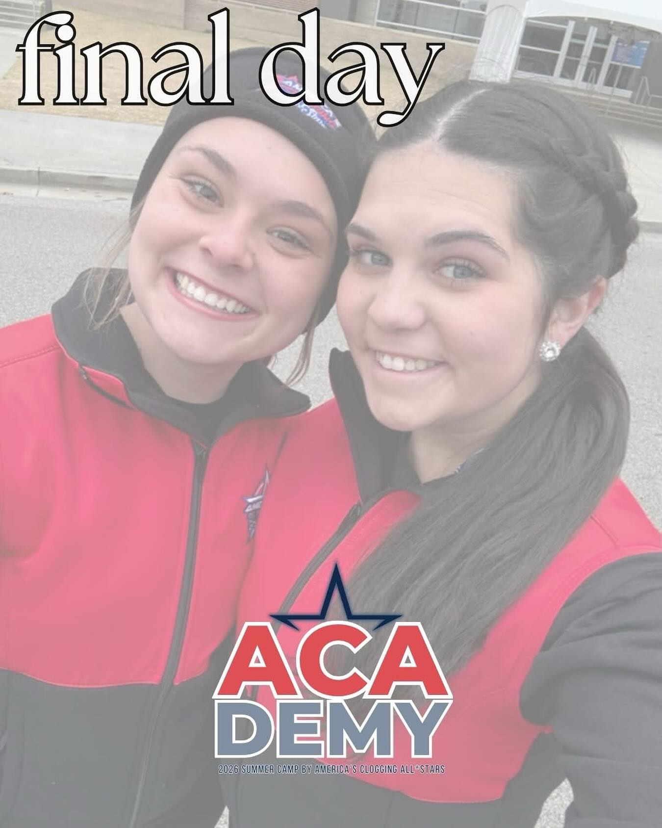 Final Day – $50 Off Giveaway!
Today is your last chance to get in on the opportunity to win $50 off your ACAdemy tuition.
Not quite ready to register just yet? No problem — ACAdemy registration will remain open as long as we have spots for each camper to rest their head at night.
www.americascloggingallstars.com/academy