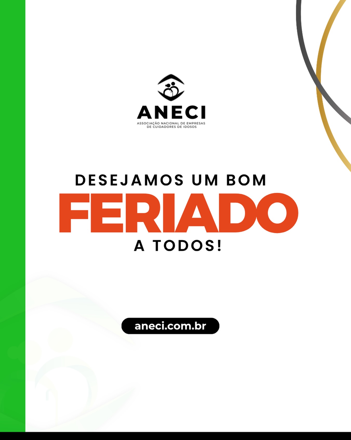 Um bom feriado é também uma oportunidade de recarregar energias e valorizar o equilíbrio entre trabalho e bem-estar.
A ANECI deseja a todos um excelente descanso e reforça seu compromisso com a qualidade e o desenvolvimento das empresas de cuidadores de idosos.
#Feriado #CuidadoComIdosos #GestãoDeCuidados