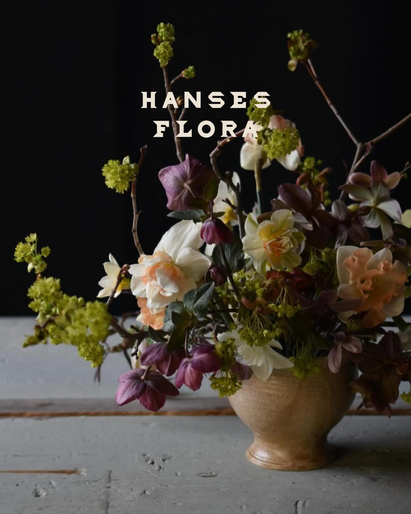 Hanses Flora bär redan en stark konstnärlig röst. Rotad i kultur, hantverk och säsong.
I arbetet med identiteten har jag inte lagt till något nytt, utan dragit fram det som redan fanns där. Förtydligat hennes röst – visuellt, men också i ord.
Logotypen är ett ankare. Stadig, med en tyngd som håller över tid. @hansesflora