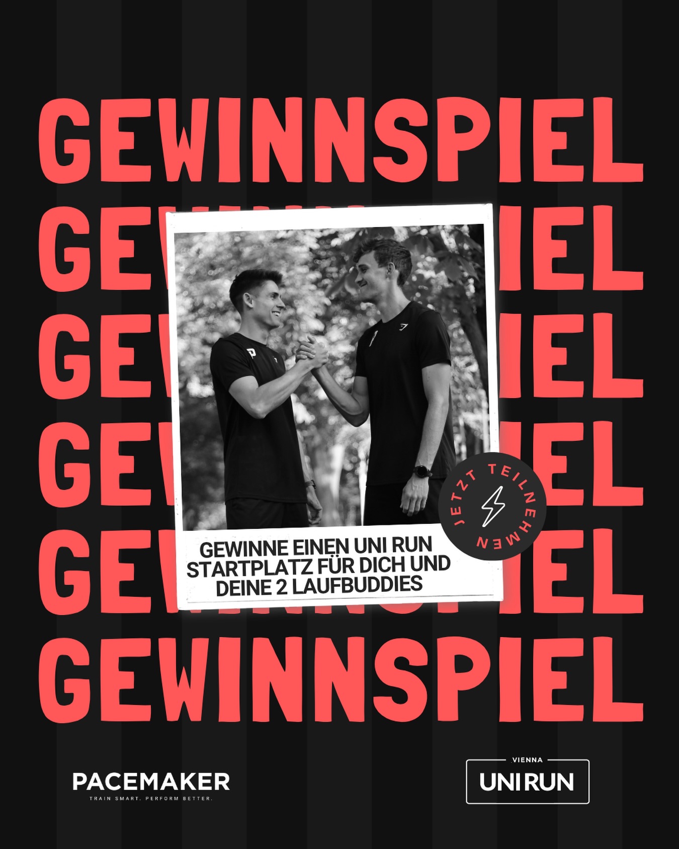 🏃♀️GEWINNSPIEL 🏃♂️— Wir dürfen eine Anmeldung für ein 3er Team beim größten Universitätslauf in Österreich am 3. Juni 2026 verlosen! 🔥
So einfach machst du mit:
1️⃣ Folge uns auf @pacemaker.run
2️⃣ Folge @unirun_at
3️⃣ Like diesen Beitrag & markiere deine 2 Laufbuddies!
Mit etwas Glück stehst du schon bald mit deinen Laufbuddies an der Startlinie des Uni Run Vienna! 🏅
Teilnahmeschluss: 18.04.2026 | 23:59
Der/die Gewinner*in wird hier bekanntgegeben.
Dieses Gewinnspiel steht in keiner Verbindung zu Instagram und wird in keiner Weise von Instagram gesponsert, unterstützt oder organisiert. Teilnahme ab 18 Jahren!
#pacemaker #unirunvienna #gewinnspiel