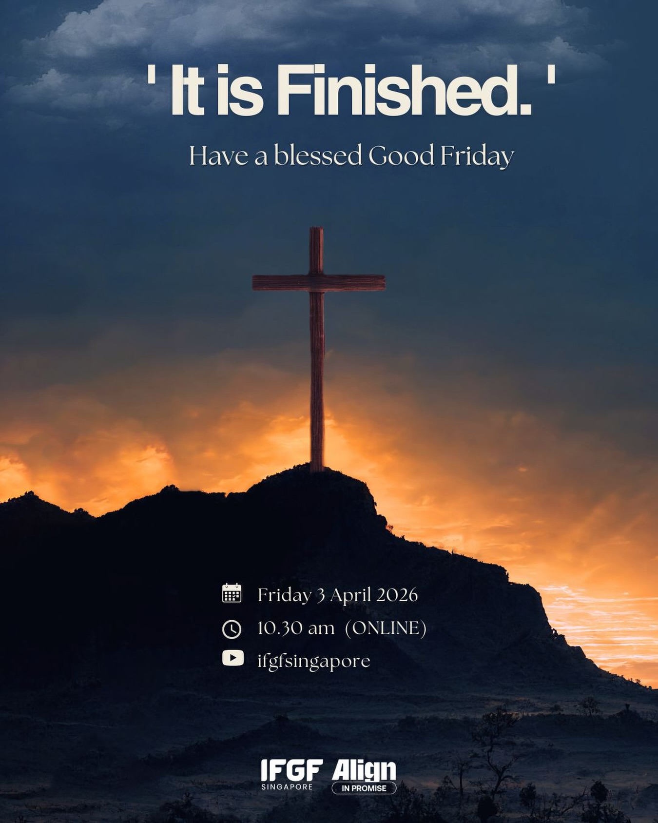 Good Friday Service will be held online.
We invite you to pause, reflect, and join us wherever you are.
