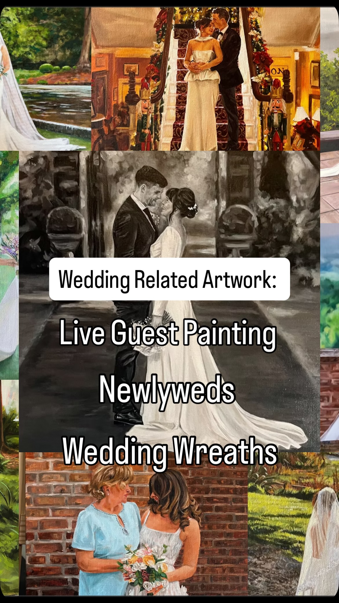 Here are some wedding-related design work created in 2025. The wedding wreaths are a really beautiful way of showcasing favourite aspects of your relationship to guests. It is then a really cool art piece for after your wedding too!
#weddingpainter #weddinginspo #weddingartist