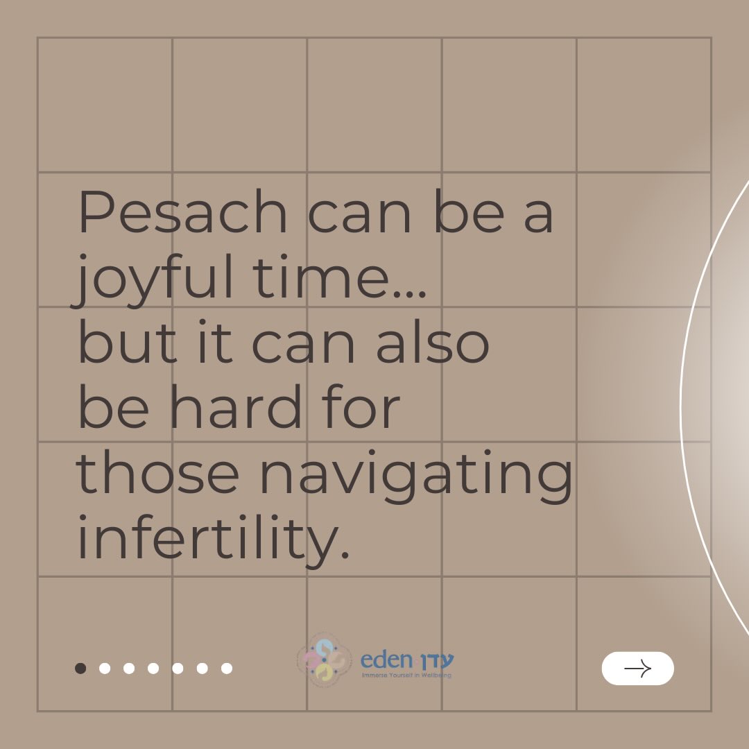 Pesach can be a joyful time, but for those navigating infertility, it can also feel heavy. 💛
The questions, the empty spaces, the well-meaning comments, they don’t go unnoticed. Your feelings are valid, your story matters, and you are not alone.
This season, take a moment to pause, breathe, and care for yourself like a friend would. 🌿✨