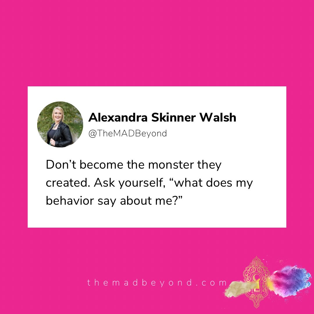Don’t lose your gentle, compassionate nature when in the face of toxic. Stay true to who you are and make sure you can be proud of how you showed up despite the adversity 🫶
.
.
WANNA STAY M.A.D.?!👇
💻 ECOURSES: Get tools to help you heal from narcissistic family dynamics, lead with insight & level up your self-care (LINK IN BIO).
.
👚MERCH: Mugs, apparel (sizes S-3XL), & more (LINK IN BIO).
.
🗞 NEWSLETTER: Don’t miss the newsletter when it drops! Sign up for the The M.A.D. Beyond newsletter today to stay M.A.D. (LINK IN BIO).
.
🛋 THERAPY: @themadtherapy IA/IL/FL
.
🧠 Social media is not therapy. All posts on The M.A.D. Beyond’s social media accounts are for educational purposes only and are not a replacement or substitution for mental health services. Read the disclaimer to at TheMADBeyond.com to learn more.
.
.
#themadbeyond #themadtherapist #emotionalabuse #narcissim #healthyrelationship