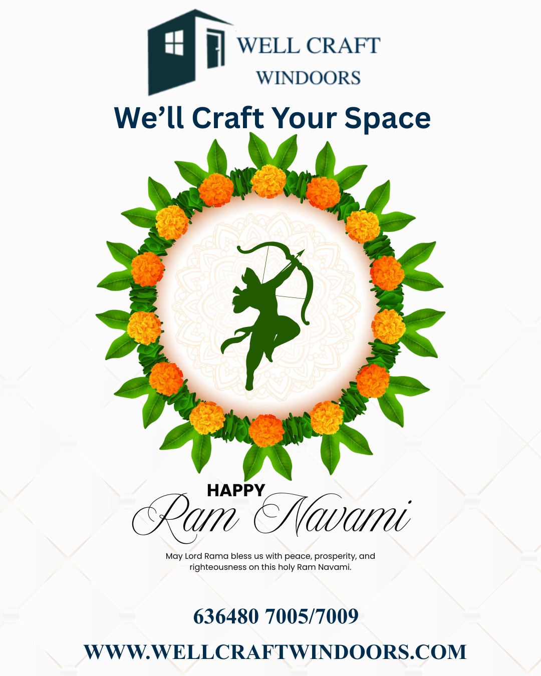 Well Craft Windoors Wishes You A Happy Sri Ram Navami🙏