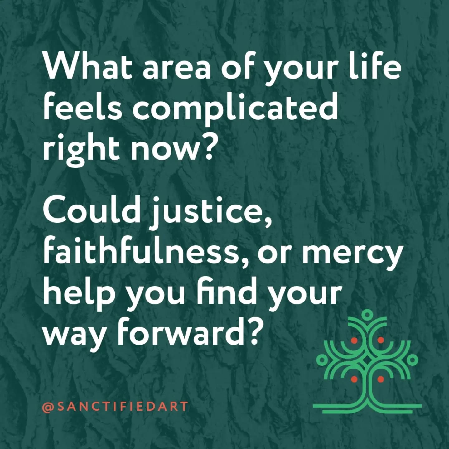 Holy God, you walk with me in the places where life feels uncertain. When my thoughts are tangled or the path ahead feels unclear, steady my spirit. Anchor me in the things that matter most to you—justice that restores, mercy that softens, and faithfulness that keeps me near your heart. Lead me in your way, so that my choices bear witness to your love. Amen.
—prayer by Rev. Sarah A. Speed | @sanctifiedart