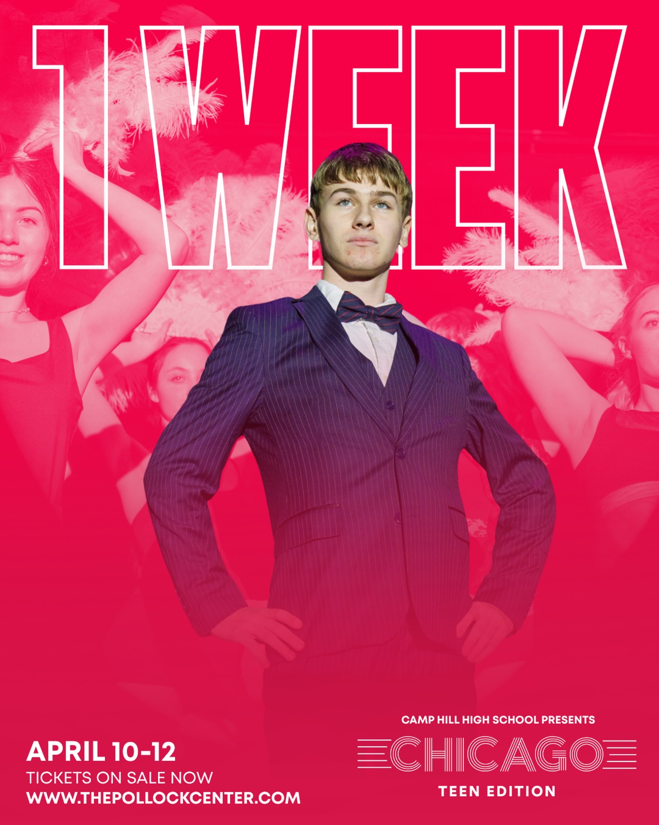 All he cares about is….you coming to see CHICAGO in ONE WEEK! Tickets on sale now or at the door!