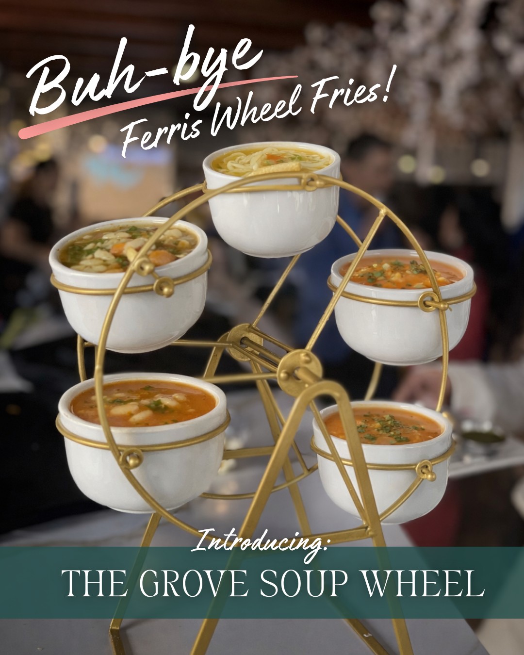 We’ve updated our Famous Ferris Wheel Fries… This spring we're rotating Chicken Noodle, White Bean Kale & Sausage, and Cajun Crab Bisque through our Famous Ferris Wheel.
#AprilFools. The fries are safe!