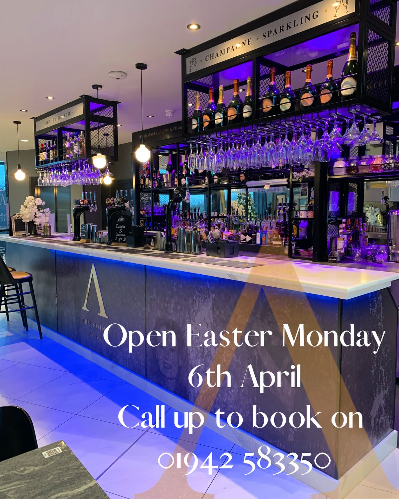🐣 Make the most of your Easter Monday with us!
We’ll be open on Monday 6th April, so if you’re looking for somewhere to relax and enjoy the Bank Holiday, come and spend it with us!
Pop in for a few drinks at the bar or enjoy something from our light lunch menu in a laid-back atmosphere. It’s the perfect spot to catch up with friends, unwind, and make the most of the long weekend🍸🥂
📞 Call us on 01942 583350 to book your table.
We look forward to seeing you this Easter Monday!🐣☕️