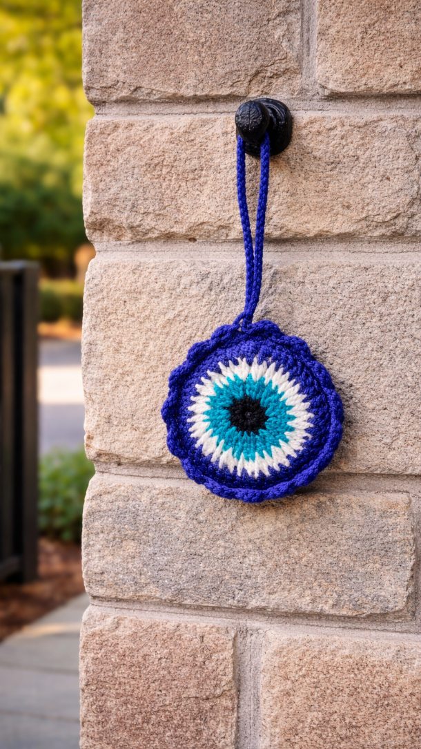 Handcrafted Crochet Evil Eye hanging
Not just a charm… it’s your daily dose of good energy 🧿💫
#HandmadeMagic #EvilEyeProtection”#crochetersofinstagram