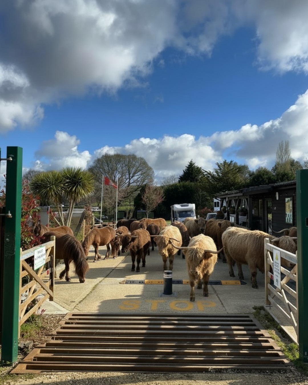 ⚠️ NOTICE ⚠️
Due to an issue earlier this morning where the cattle grid has unexpectedly stopped working, a number of New Forest ponies and Highland cows have accessed the site. We are currently working to resolve the situation safely and with minimal disruption.
If you are visiting today, please allow extra time for your arrival as there may be slight delays while this is being managed. We also ask visitors to be mindful around the entrance area.
We appreciate your patience and cooperation while we deal with this situation.
April Fools! 😉😂