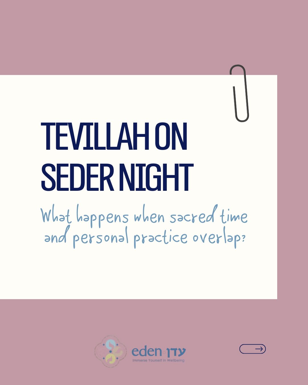 Seder night is one of the most meaningful nights of the year, a time of connection, storytelling, and shared ritual.
And sometimes, it’s also the night of mikveh.
Holding both can feel complicated. The pull to be fully present at the Seder, alongside the deeply personal experience of tevillah, can create tension.
There’s no one right way to navigate it. Some choose to go before, some after, and some find a way to hold both within the same night.
A few things that can help:
• Plan ahead so the evening flows more smoothly
• Give yourself a few quiet moments to transition between experiences
• Communicate your needs with your partner or family
Judaism values both sacred time and personal practice, and makes space for the complexity of real life.
We explore this topic more deeply in a blog on our website, read more at the link in our bio.
However you navigate it, you’re allowed to do so with intention, care, and support.
Both matter. 🤍