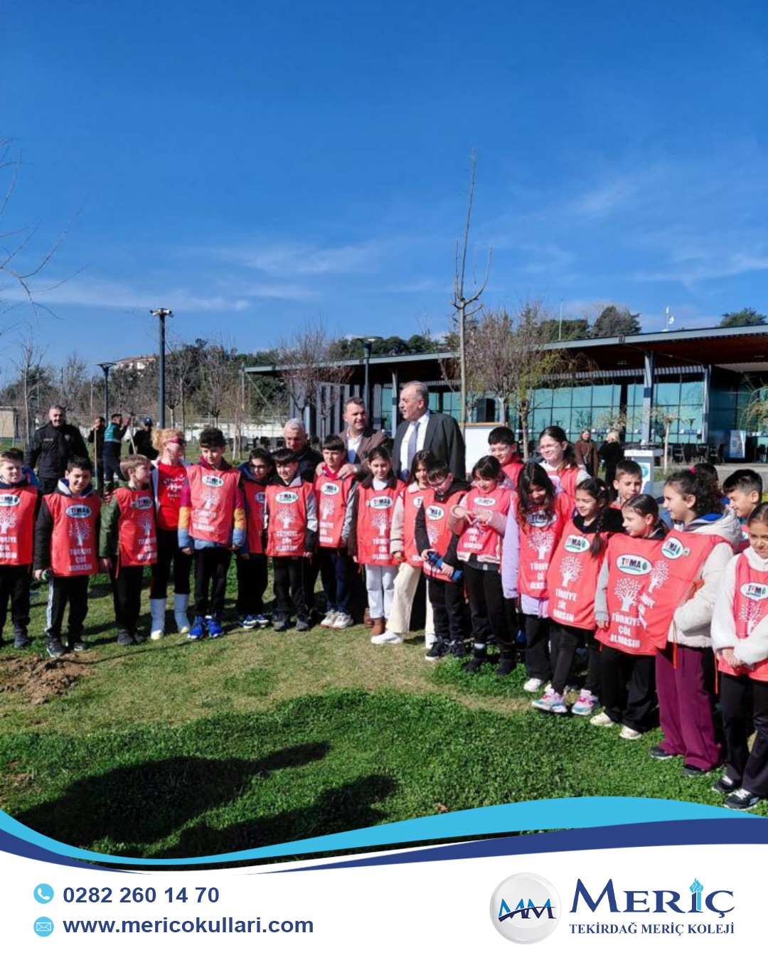 Tekirdağ Meriç Koleji olarak Süleymanpaşa Belediyemiz ve Tema Vakfı işbirliği ile gerçekleştirdiğimiz etkinlikte, Millet Bahçesinde genç doğaseverlerle yeni fidanlar diktik, geleceğe nefes olduk. Etkinlikte emeği geçen ve bizimle birlikte olan herkese teşekkür ediyoruz.