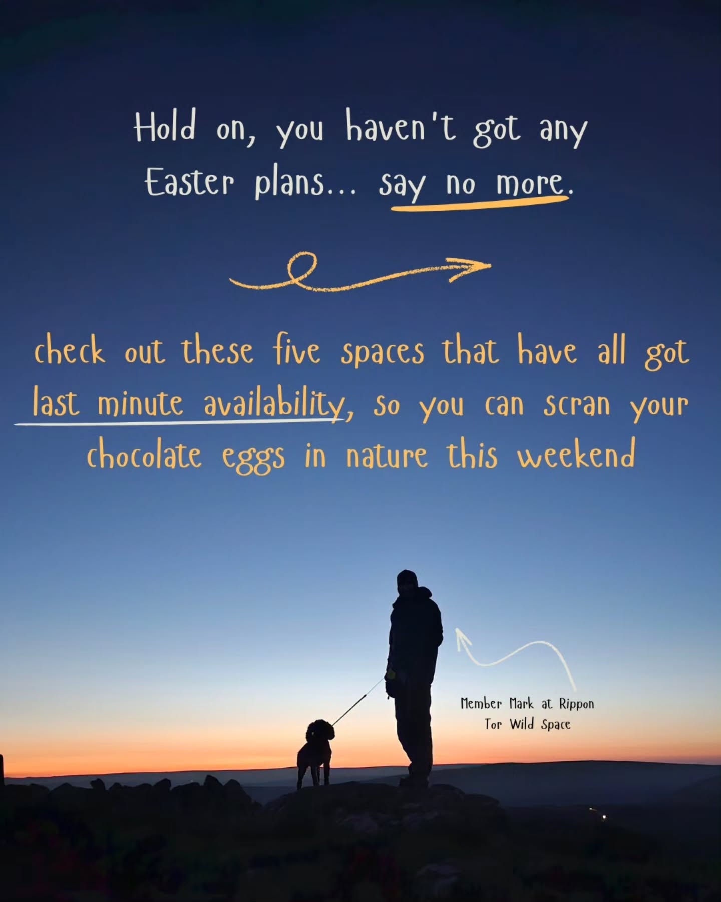 Do you know the one way to make easter eggs taste better?!
Enjoying them outside when camping 🏕 🍫
Thankfully, we have you covered, with a host of some of most popular Wild Spaces still available for a spontaneous easter adventure!
Swipe through, take your pick, log in (or Join!) and make one of these 5 incredible spots your home in nature for the long bank holiday 🌿☀️
And remember to take your eggs with you 🐣
#easter #campwild #camping #betteroutside #nature