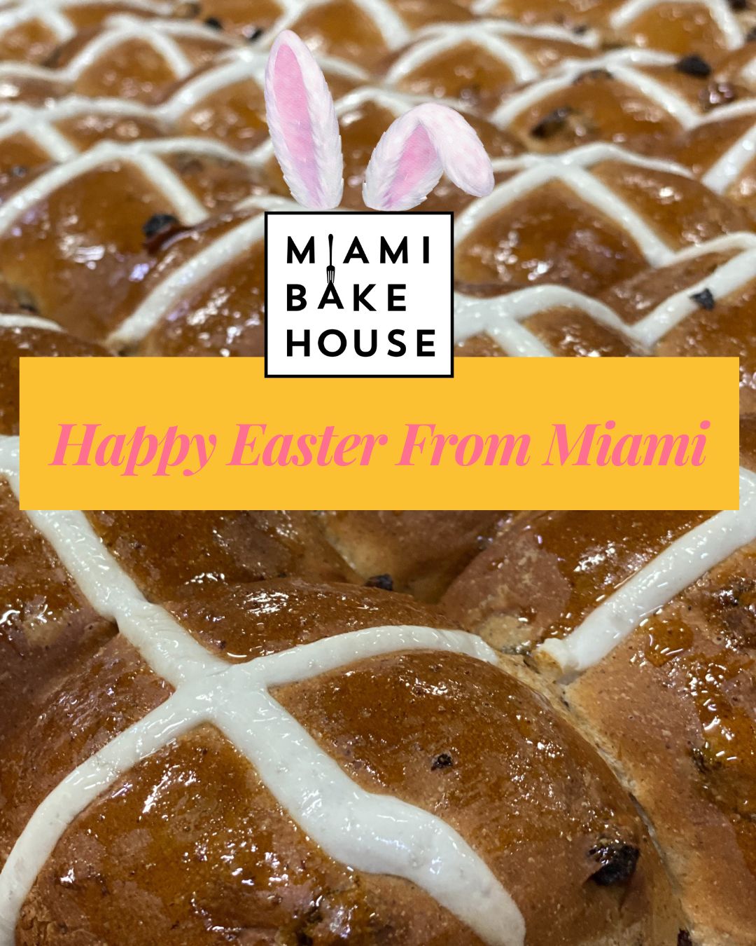 Easter's almost here!
Tomorrow's the big day, and we're ready to make it egg-stra special at Miami Bakehouse.
From our award-winning Hot Cross buns to handcrafted pies and sweet treats, our bakers have been working their magic just for you.