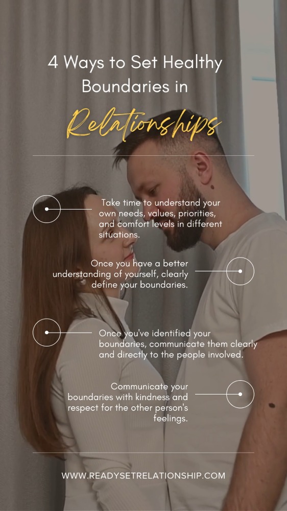Boundaries are not barriers. They clarify needs, values, and emotional safety.
Healthy limits reduce resentment, prevent misinterpretation, and create a more honest connection between partners.
Understanding and communicating boundaries strengthens both autonomy and intimacy.
Learn how Ready Set Relationship helps couples develop healthier relational patterns.
#HealthyBoundaries #CouplesSupport #ReadySetRelationship