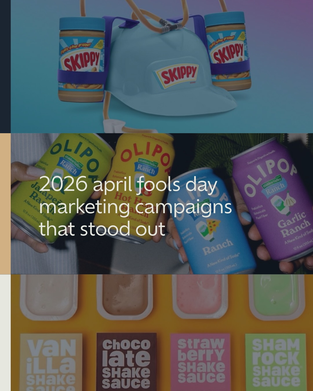 April Fools is one of the few times brands can experiment a bit, but the campaigns that stand out usually follow the same pattern.
Each of these ideas feels like a natural extension of the brand, just exaggerated enough to make people pause.
That balance is what makes them memorable.
Featuring @drinkolipop @goodwipes @methodproducts @getwelly @honestkitchen @yahoo
Honorable mention to the hundreds of brands that decided to launch a “pickle-themed” product this year. 😂 🥒