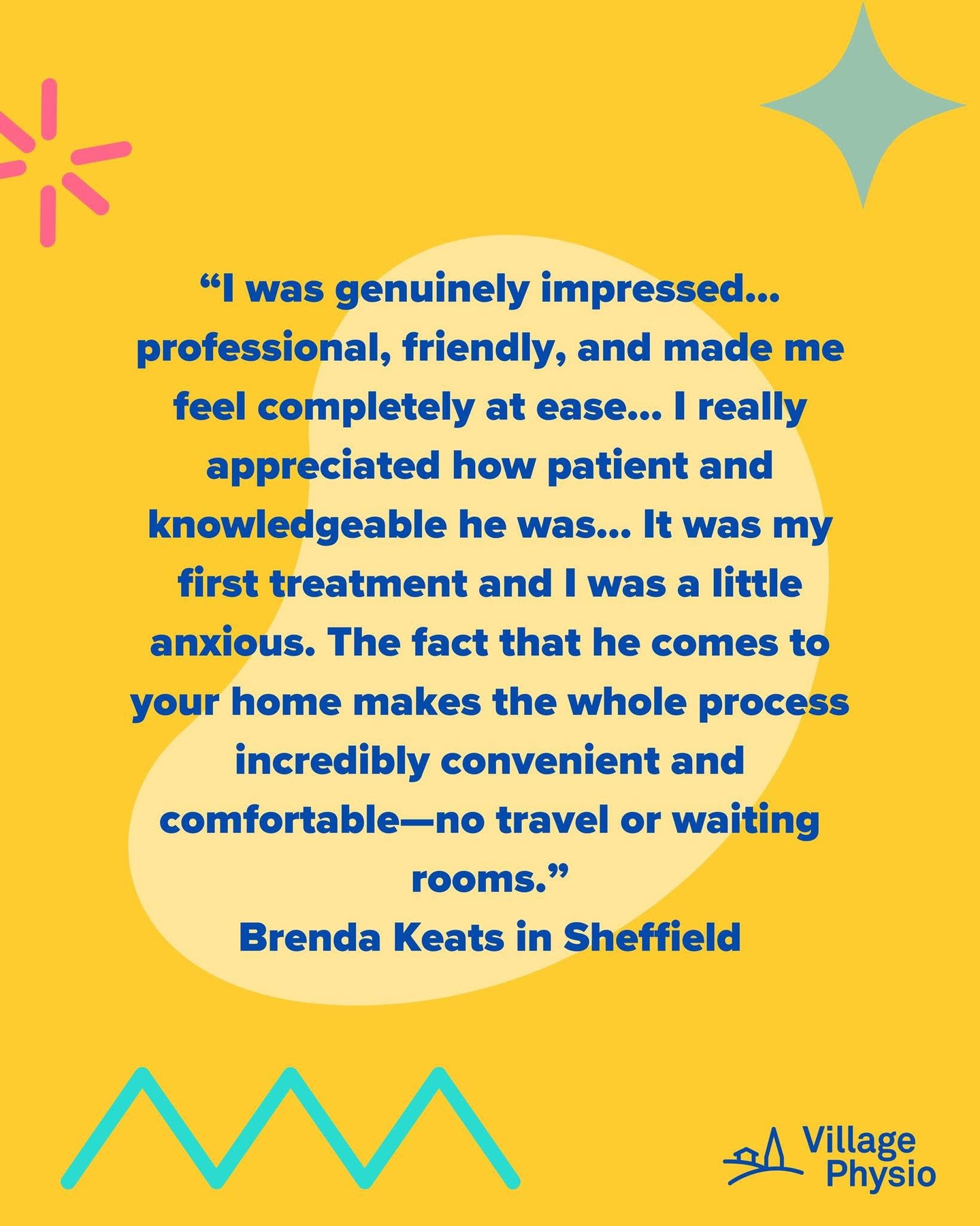 We’re really pleased to receive this kind feedback for providing one-to-one home physiotherapy across Rotherham, Sheffield, Doncaster and Barnsley.
You can read the full 5-star review on Google.