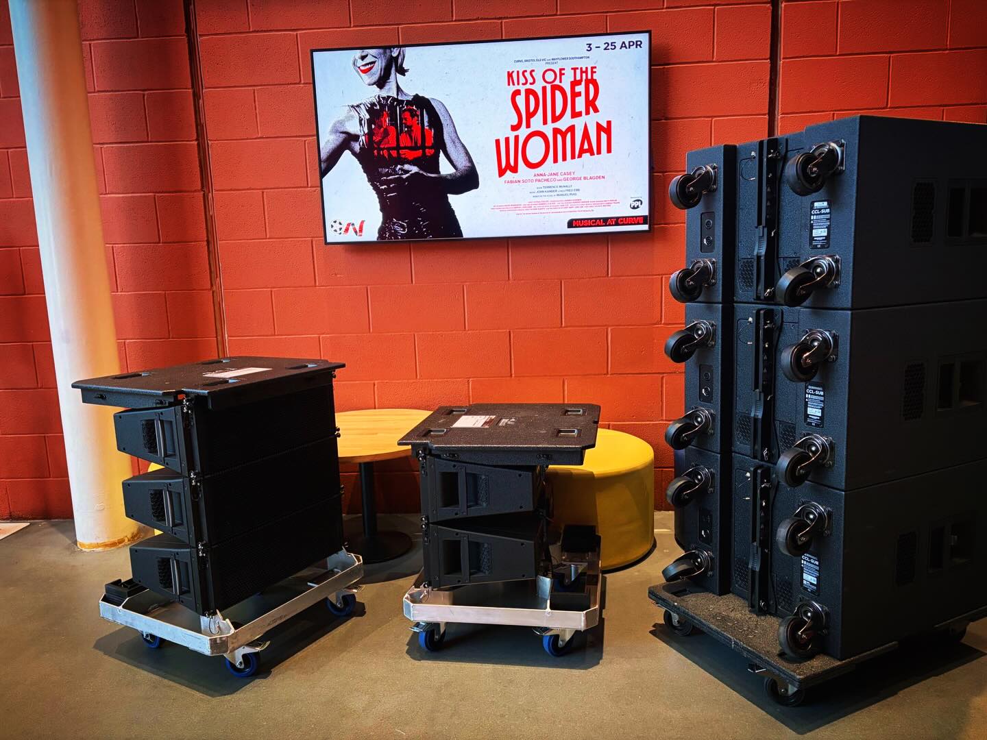 Excited to experience CCL for the first time for Leicester Curves upcoming production of Kiss of the Spiderwoman. #dbaudiotechnik_gmbh #sounddesigner #leicstercurve