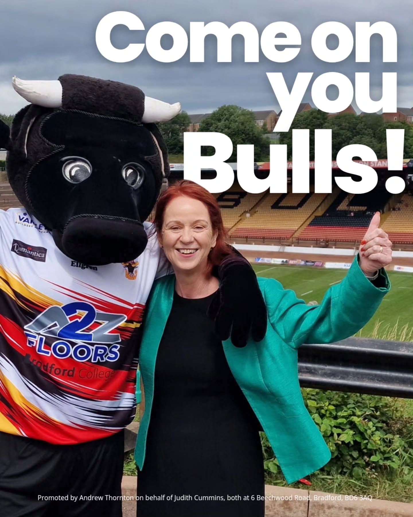 Best of luck to Bradford Bulls RLFC in their home game clash vs Leeds Rhinos at Odsal kicking off at 8!
Come on you Bulls!