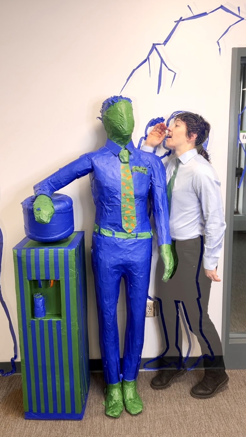 It’s been nine days of helping people build a fully interactive tape office space. It’s put us in the office spirit!
#tapeart #officelife #officehumor #communityart