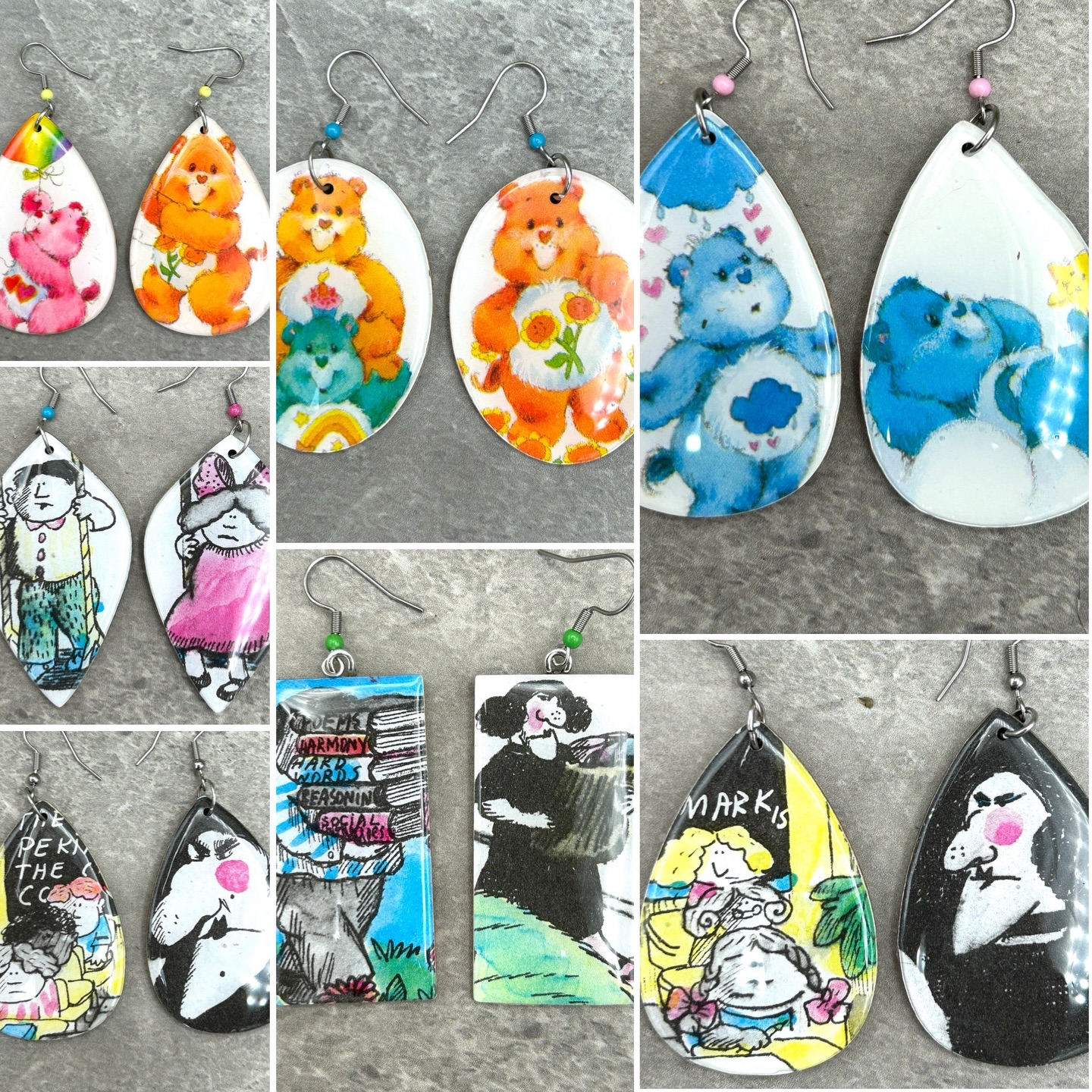 I’ll have two batches today. For this morning, Saturday morning cartoons and a family favorite book. Work on your Care Bear Stare or try and find Miss Nelson! Not Viola Swamp!
$20 each pair and $4 to ship no matter how many you buy. I take venmo or I can make a quick and private Etsy listing.
Tonight, get ready for SMUT. 🌶️🔥🌶️🔥😈
#carebears #missnelson #childrensbooks