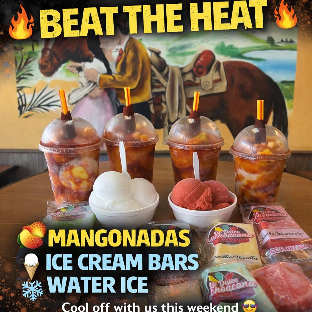 🔥 BEAT THE HEAT at Taqueria Emanuel 🔥
Cool off with something sweet & refreshing:
🥭 Mangonadas
🍦 Ice Cream Bars
❄️ Water Ice
Perfect for this Florida weather ☀️
Swing by and treat yourself this weekend 😎
📍 Taqueria Emanuel
#TampaEats #Mangonada #IceCreamBars #WaterIce #FloridaHeat TampaFood MexicanTreats DessertTime StayCool