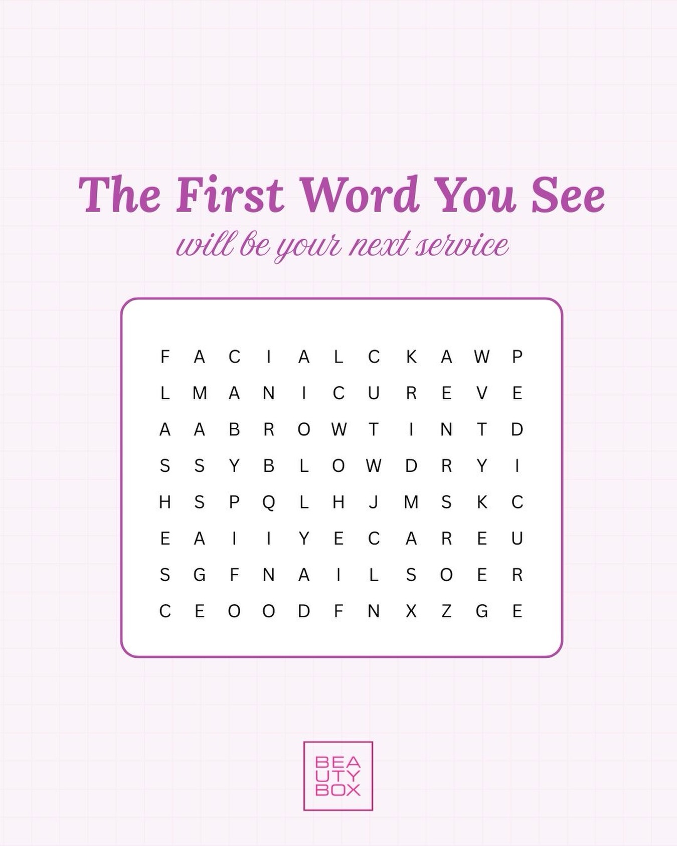 The first word you see is your next beauty service to book at Beauty Box 👀💅
#BeautyBoxQatar #DohaSalon #BeautyGame #SelfCareQatar #GlowUpDoha