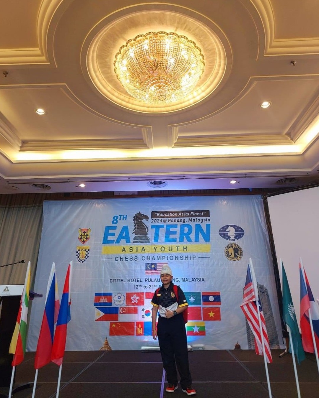 ~July, 2024. Eastern ASIA Youth Chess Championship~
Proud to play under the MALAYSIA flag.
💛Coach FM Nelson💛 & Angad U14 boy in-action AC Global Chess Academy
🤲High appreciation for parents, school, and friends' support🤲 for Angad's FIRST experience in EAYCC.
Coming back stronger very soon!!
#chess #ChessNotCheckers #babygenius #Strategies #acglobalchessacademy