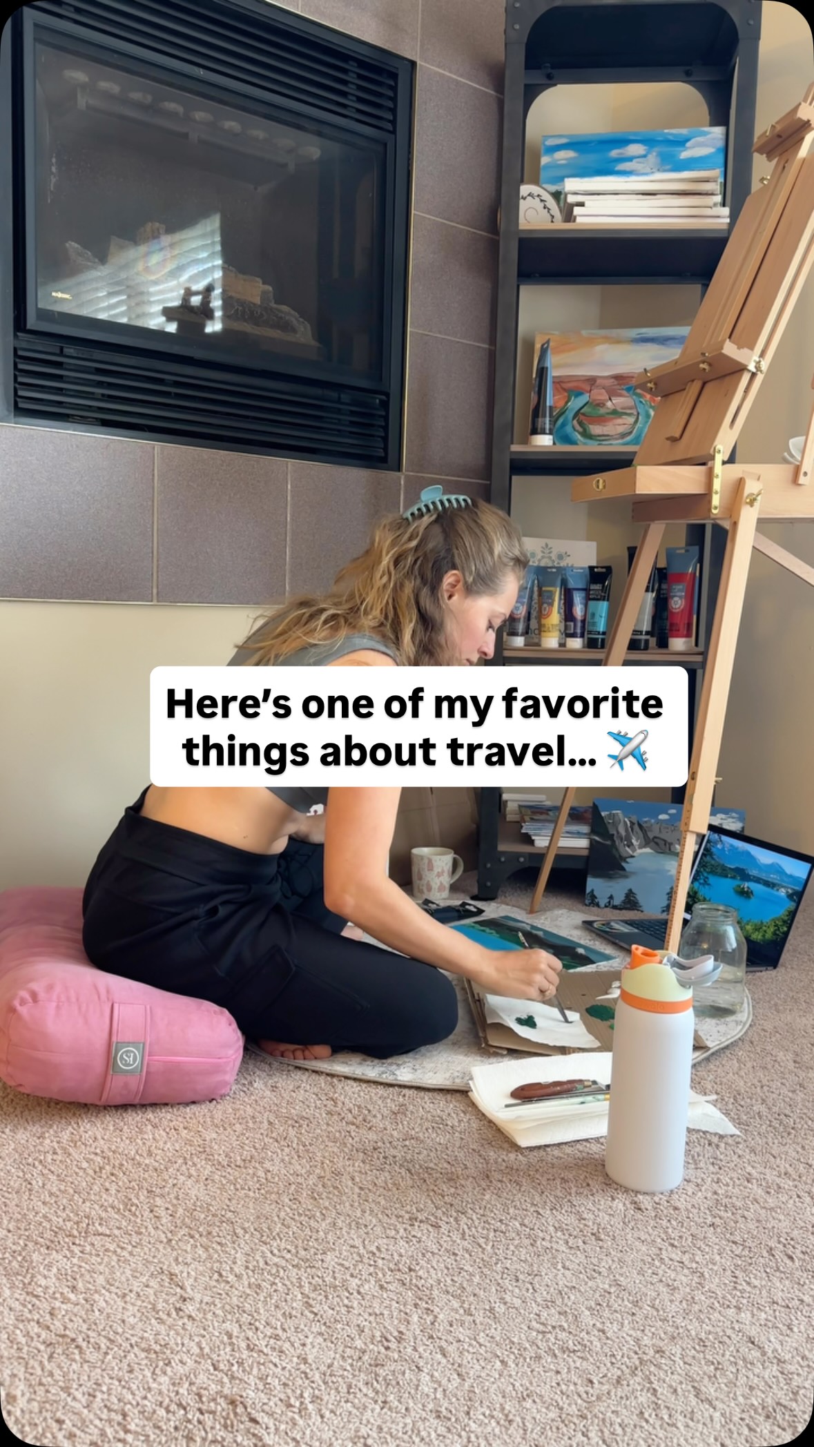 I’m no Picasso, but visiting all these beautiful places around the world sure does give me inspiration!
I love to travel, but I also love nesting and being in my own space to do all the artsy things I love!
I think this is such a fulfilling way to keep our travel memories alive!!!! I also love painting all the amazing pictures B takes when we’re gone. 🥰
Send this to an artsy person in your life 💌
Follow @brian.and.steph for travel inspiration!!
#travel #travelart #painting