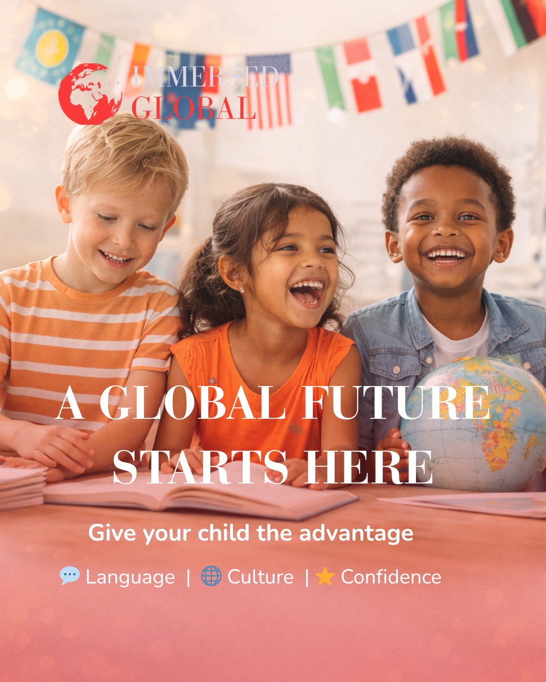 Children don’t just learn languages, they develop confidence, awareness, and a global mindset.
The earlier they start, the stronger their foundation becomes.
At Immersed Global, we prepare children for a world full of opportunity.
#EarlyLearning #GlobalKids #ImmersedGlobal